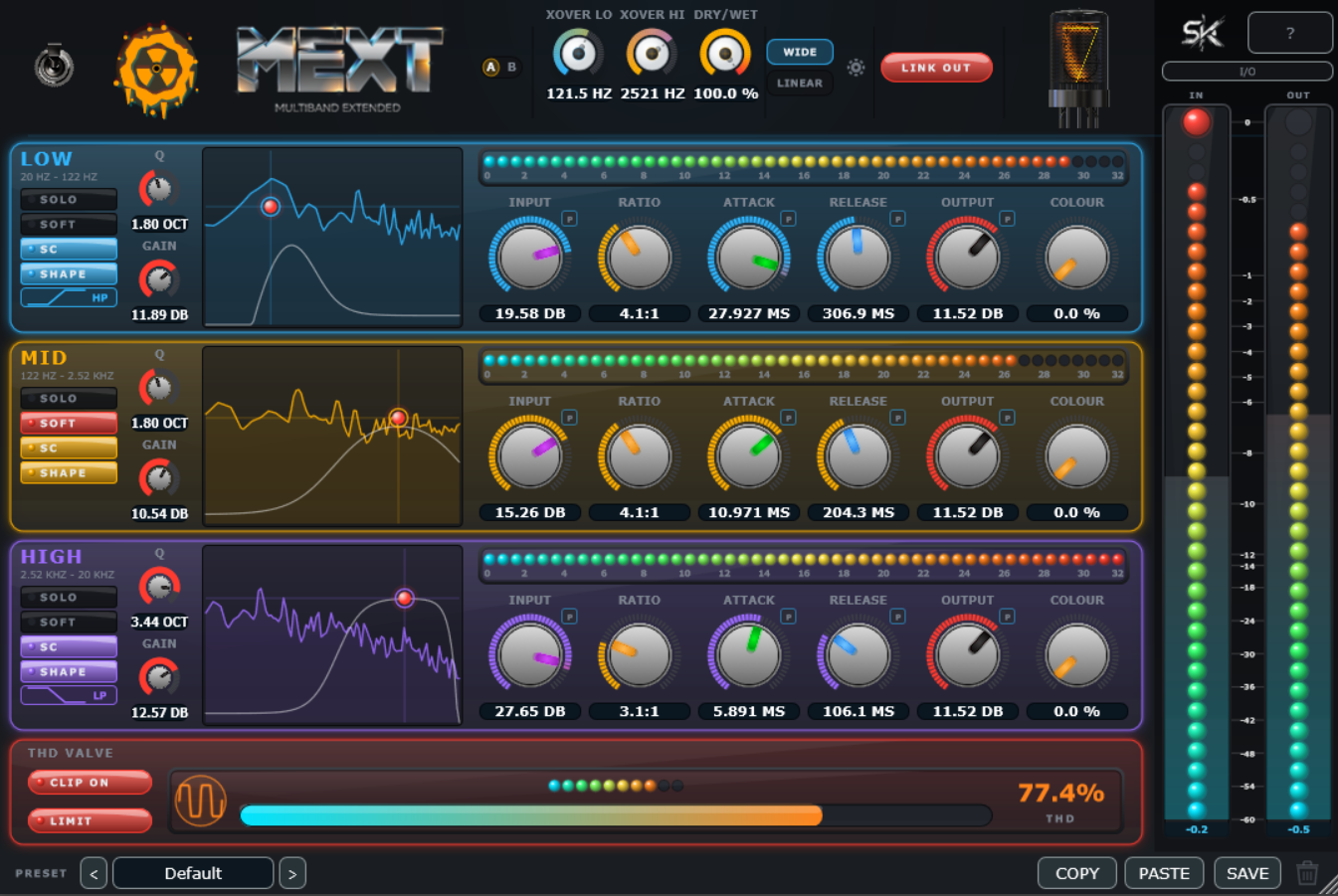 Mext multiband extended compressor plugin interface
