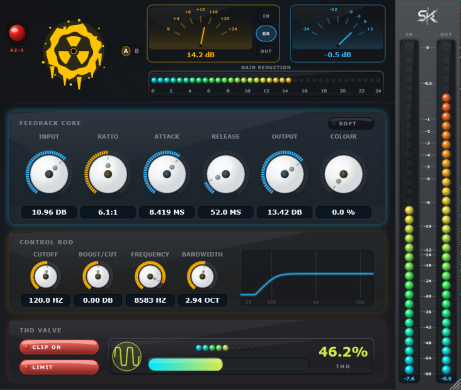 Nuke Mk1 feedback compressor plugin interface